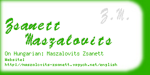 zsanett maszalovits business card